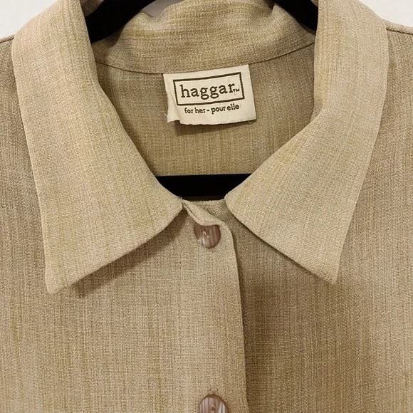 Collared Button Down Over Shirt 3/4 Length - Picture 4 of 4